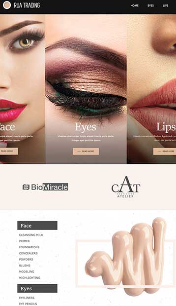 beauty cosmetics2 web design rocket web designer - Professional Website Design Company