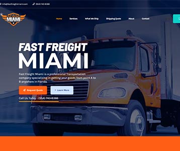 freight company web design rocket web designer - Professional Website Design Company