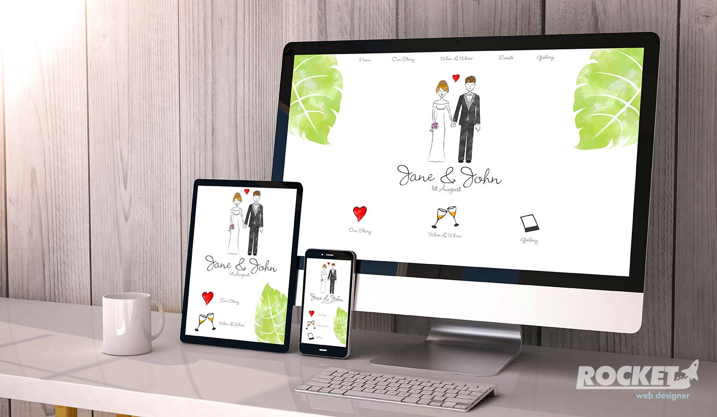 wedding web design rocket web designer - Professional Website Design Company